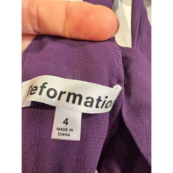 Reformation Deep Purple Twilight Dress, size 4 - Picture 4 of 9
